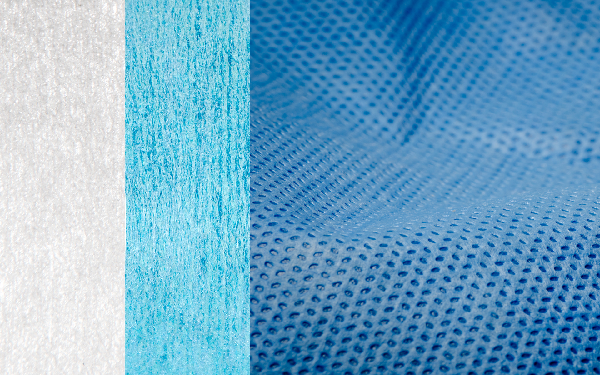 vyobrazené varianty netkaných utěrek